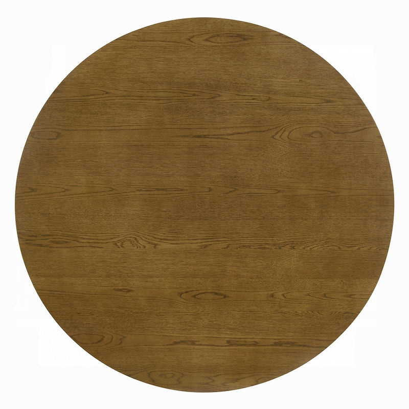 Acme Furniture Hezrai Walnut Round Dining Table
