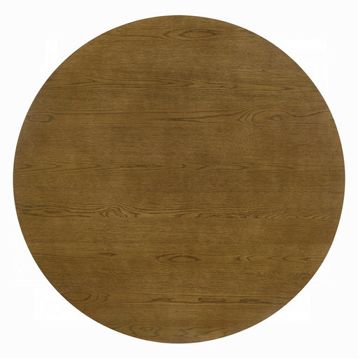 Acme Furniture Hezrai Walnut Round Dining Table