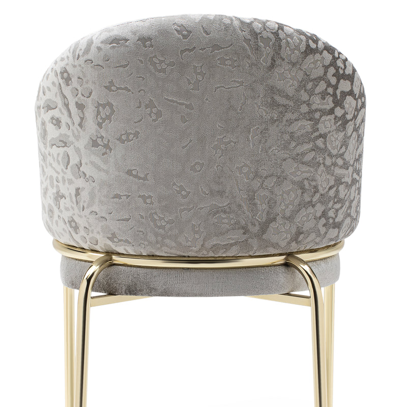 Galaxy Home Onyx Dark Gray Gold Chairs