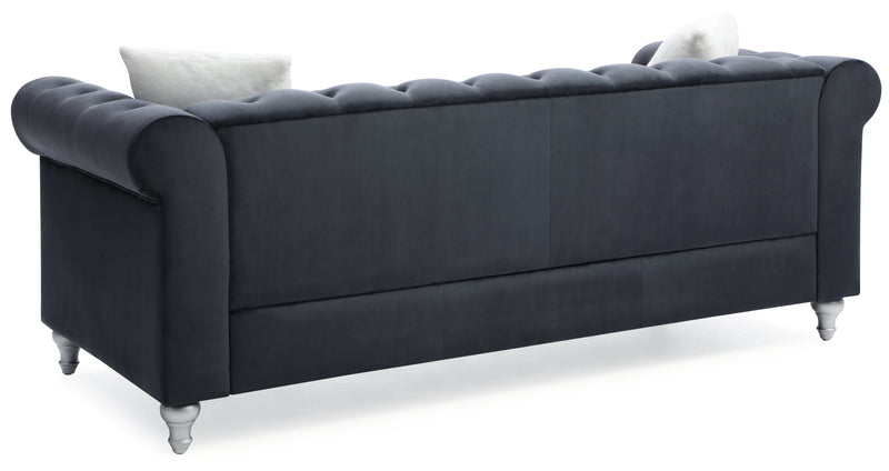 Glory Furniture Raisa Navy Blue Velvet Sofa