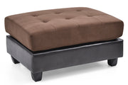 Glory Furniture Pounder Chocolate Microsuede Ottoman