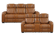Home Elegance Apex Brown 2pc Living Room Set
