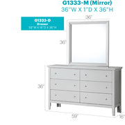 Glory Furniture Primo Silver Champagne Dresser