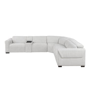 Home Elegance Mcpherson Beige 6pc Modular Power Reclining Sectional with Headrests