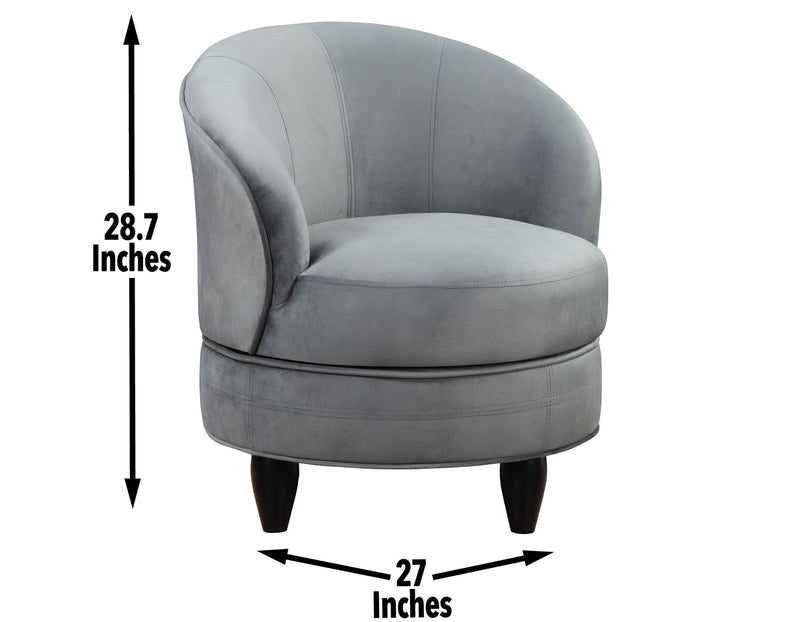 Steve Silver Sophia Gray Velvet Accent Chair