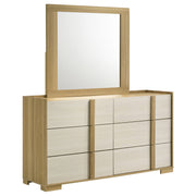 Coaster Furniture Hyland Natural Brown White Dresser with Mirror