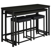 Coaster Furniture Hawes Black Hawes 4pc Counter Height Set