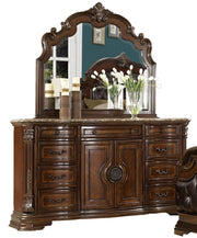 Home Elegance Antoinetta Cherry Dresser and Mirror