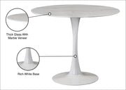 Meridian Furniture Tulip White 36 Inch Dining Table