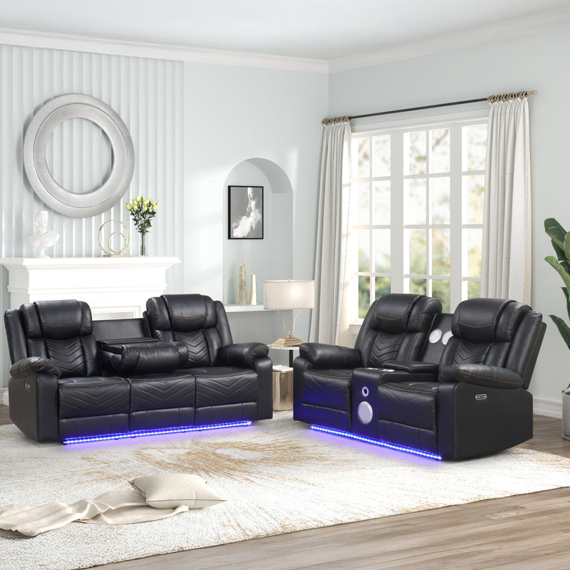 Galaxy Home Challenger Black 2pc Living Room Set