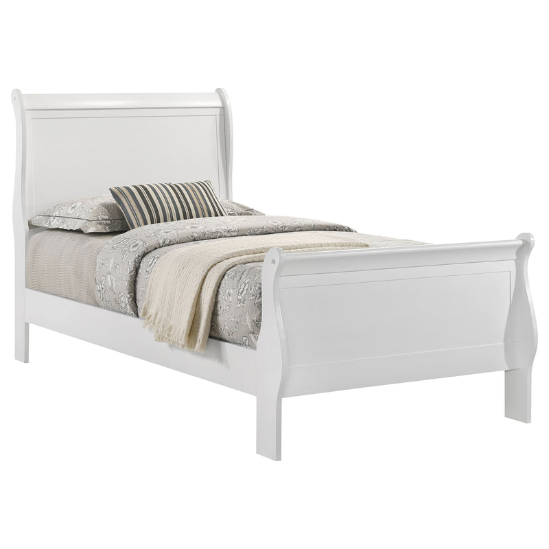Coaster Furniture Louis Philippe White 2pc Bedroom Set with Twin Bed