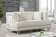 Meridian Furniture Lucas Black Velvet Loveseat