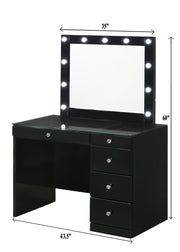Crown Mark Morgan Black Vanity Set