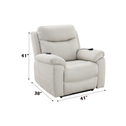 Acme Furniture Chriki Light Gray Power Recliner