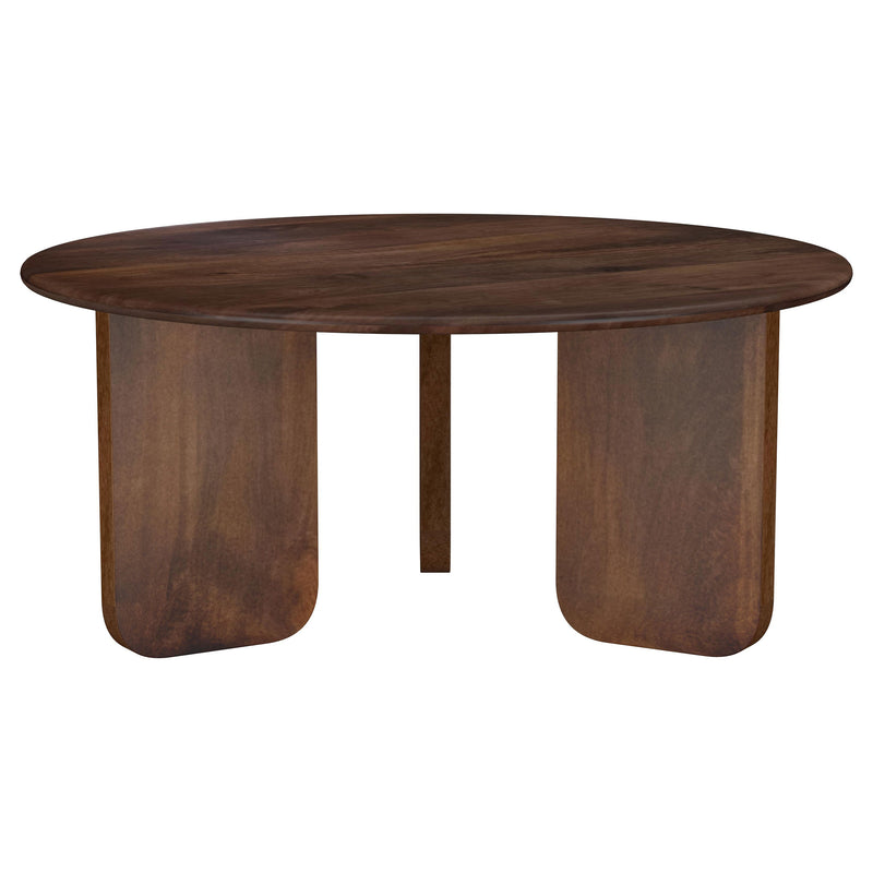 Coaster Furniture Dale Brown 3pc Round Coffee Table Set