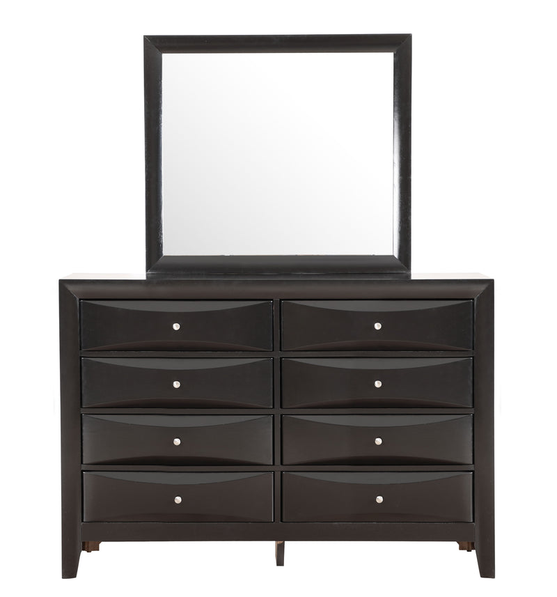 Glory Furniture Marilla Black Dresser and Mirror