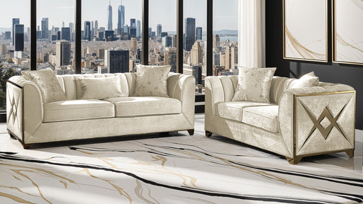 Galaxy Home Velencia Cream 3pc Living Room Set