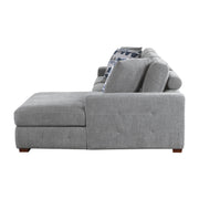 Home Elegance Raife Blue 2pc Sectional with Right Chaise