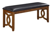 New Classic Furniture Gia Brown PU 46 Inch Dining Bench