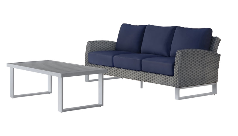 New Classic Furniture Fiji Blue 2pc Outdoor Patio Set