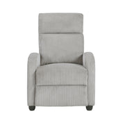 Home Elegance Parsons Gray Push Back Reclining Chair