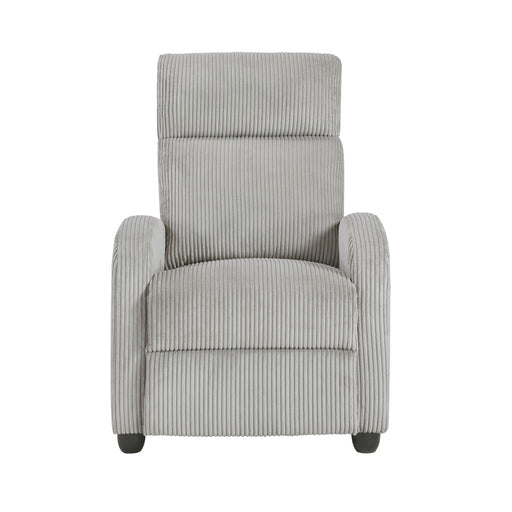 Home Elegance Parsons Gray Push Back Reclining Chair