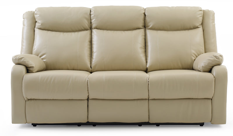 Glory Furniture Ward Gray Faux Leather Double Reclining Sofa