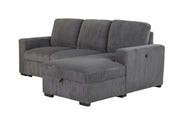Global Furniture U2660 Grey L Sectional without Pullout