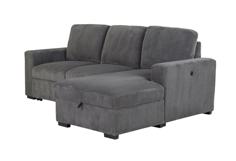 Global Furniture U2660 Grey L Sectional without Pullout