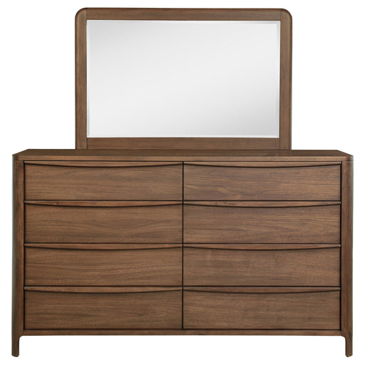 Coaster Furniture Maderia Walnut Brown Dresser and Mirror