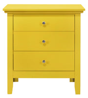 Glory Furniture Hammond Silver Champagne 3 Drawers Nightstand