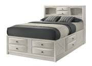 Crown Mark Emily White Queen Drawer Bed