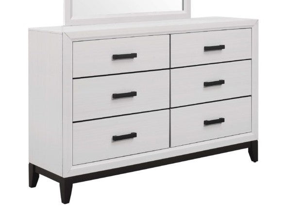 Global Furniture Kate Foil Grey Dresser and Mirror