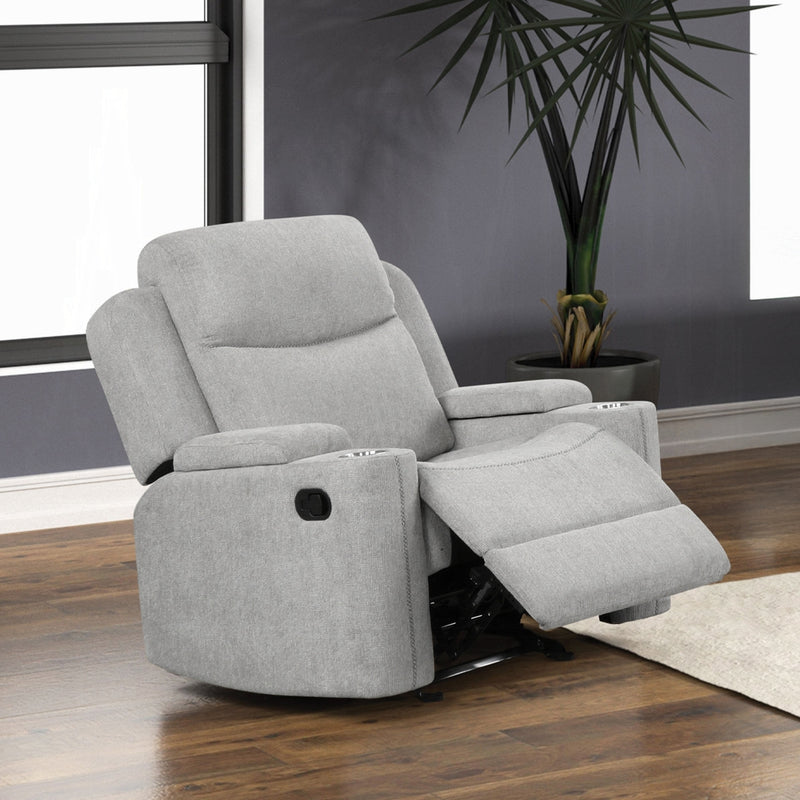 Acme Furniture Galya Light Gray Motion Glider Recliner