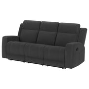 Coaster Furniture Brentwood Dark Charcoal Grey Motion Reclining Sofa