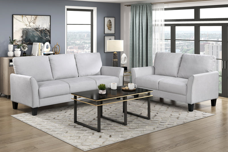 Home Elegance Aliana Gray 2pc Living Room Set