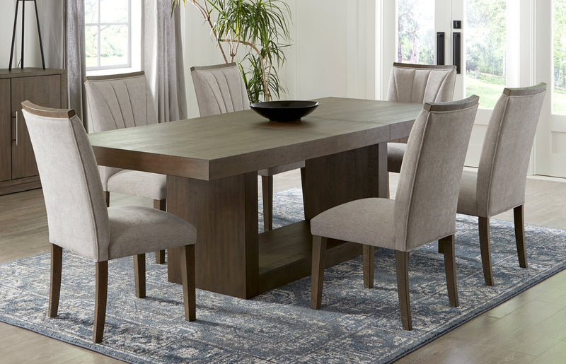 Home Elegance Brookings Brown 7pc Dining Room Set