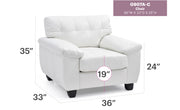 Glory Furniture Gallant White Faux Leather Chair