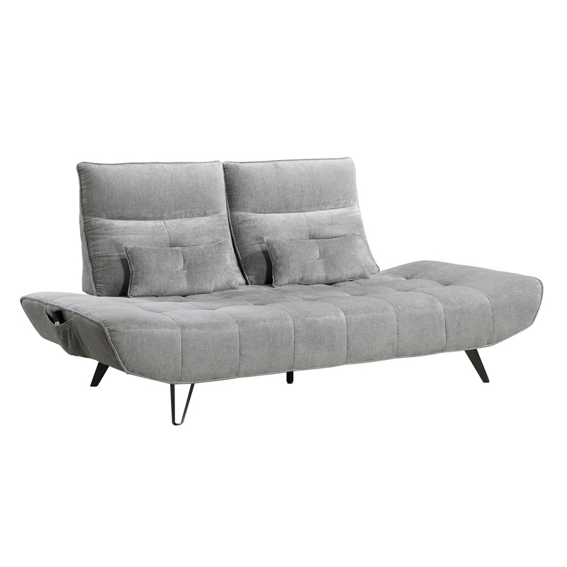 Home Elegance Quonsett Blue Sofa with Adjustable Headrests