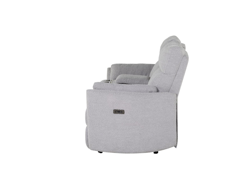 Global Furniture U8571 Dolphin Power Console Reclining Loveseat