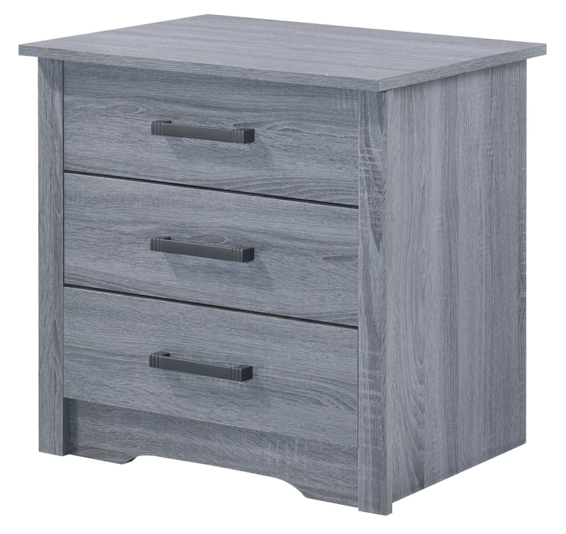Glory Furniture Hudson Gray 3 Drawers Nightstand