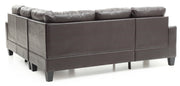 Glory Furniture Newbury Dark Brown Faux Leather Sectional