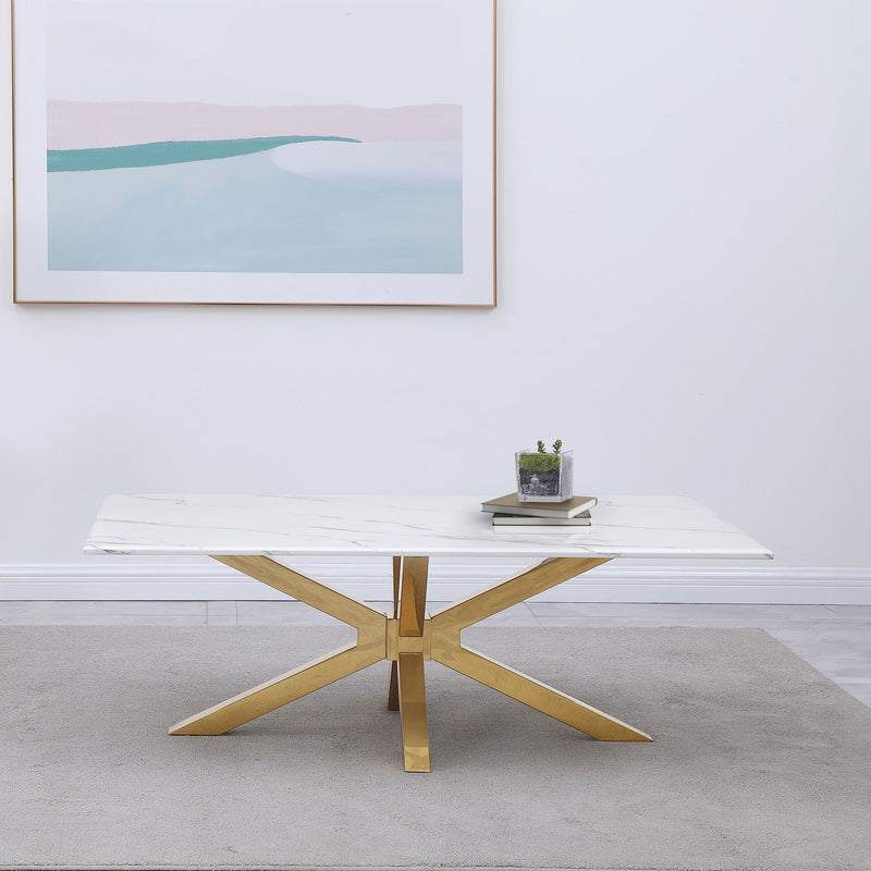 Coaster Furniture Visalia Gold Coffee Table