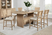 Coaster Furniture Kailani Beige Oak 7pc Counter Height Set