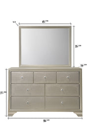 Crown Mark Lyssa Frost Dresser Top