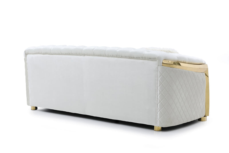 Glory Furniture Lexi Ivory Sofa