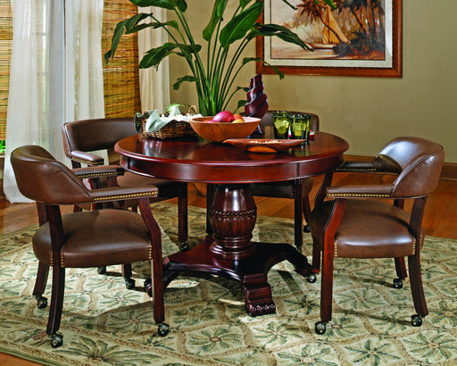 Steve Silver Tournament Cherry Brown 5pc Game Dining Set