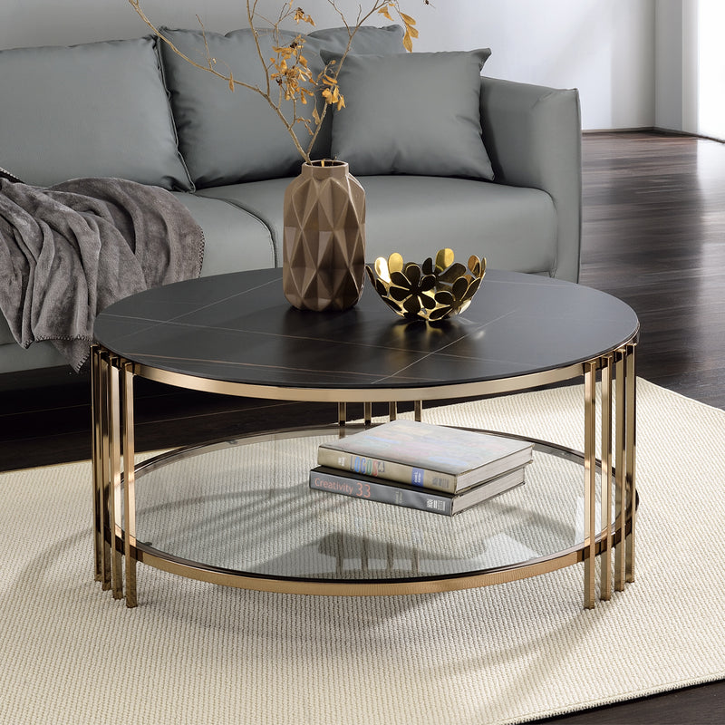 Acme Furniture Abisha Champagne Coffee Table