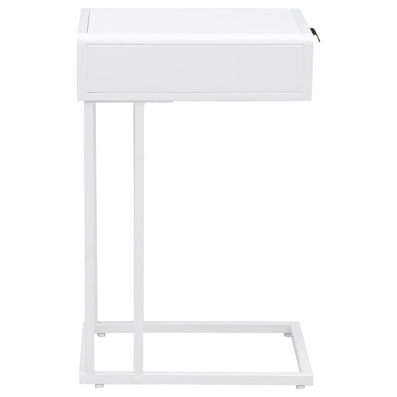 Coaster Furniture Amherst White Side Table