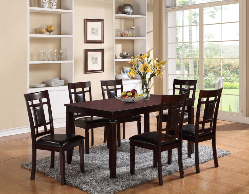 Crown Mark Paige Dark Brown 7pc Dining Room Set